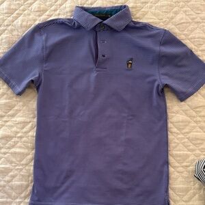 Greyson Kids Blue Striped Polo Shirt